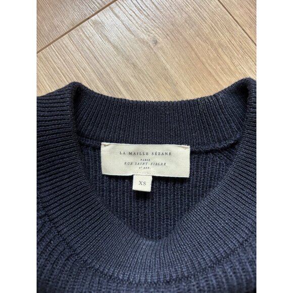 Sezane Sami Jumper In Navy - Picture 4 of 4